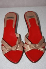 COCCINELLE  Escarpins Mules Cuir Lanières Dorées T 40 BE