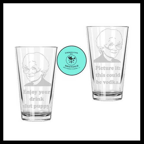 Golden girls pint glass - girls,