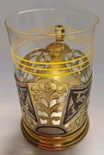 SUPPORT TASSE VERRE Thé ARGENT MASSIFS ,URSS 1970