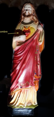 Ancienne statue jesus sacre - ancienne,