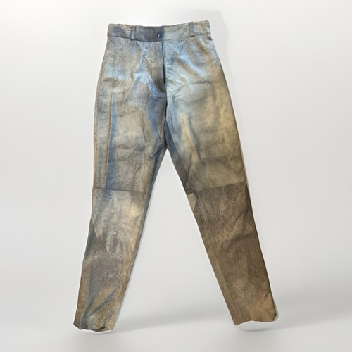 Pantalon cuir bleu jean - en,