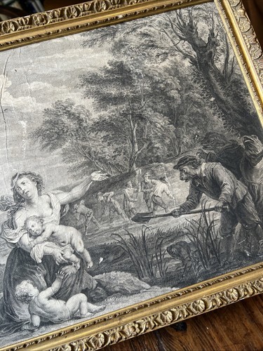 Tableau gravure eme noel - gravure,