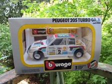 Année 1983 - Voiture BURAGO 1/24 - Peugeot 205 TURBO GR.B  cod.0106