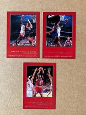 Lot 3 cartes NBA Michael Jordan 1997 Upper Deck Memorable Moments