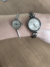 Lot 2 Montres Argent Femme Mecanique Fonctionne