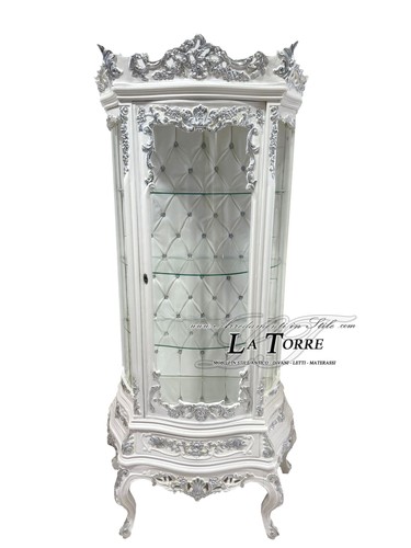 Vitrine bombé baroque - baroque, blanc
