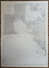 CARTE MARINE CONCARNEAU ET SES ABORDS BRETAGNE  75 x 105 cm