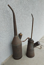 Lot deux Anciennes Burette à huile à pompe SPEZIAL PRESSOL SP 2 & SNCF