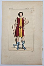 Gravure originale aquarellée