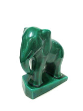 Statue en faïence verte "