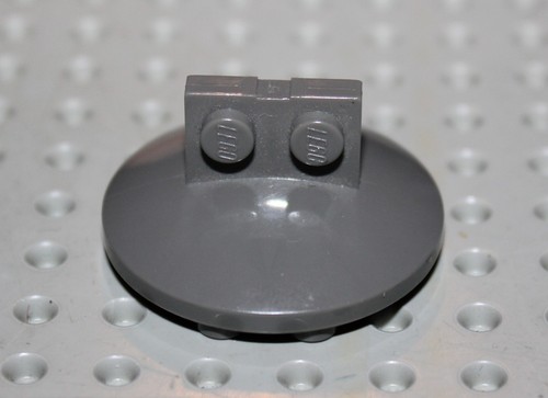 Lego dark gray bracket round - gray,