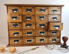 Petit meuble à tiroirs vintage style layette d'horloger ou d'apothicaire en bois