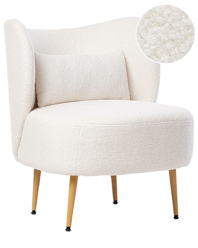 Fauteuil glam bouclé - fauteuil,