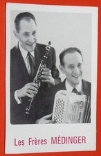 CARD 1950-1955 PUBLICITAIRE JACQUES ET JEAN MEDINGER FRERES MUSIQUE ACCORDEON