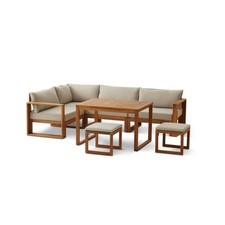 Salon jardin angle bois - angle,