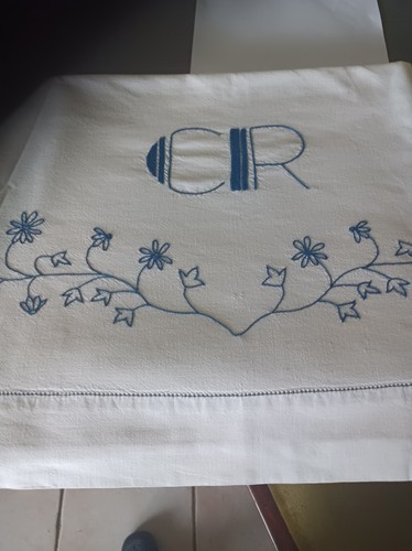 Drap ancien lin avec - en,
