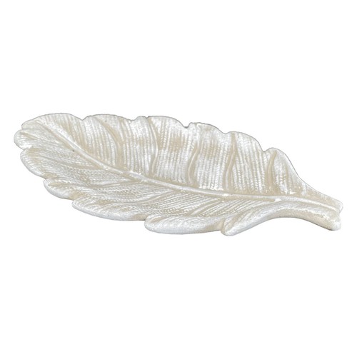 Statuette béton plat feuille - statuette,