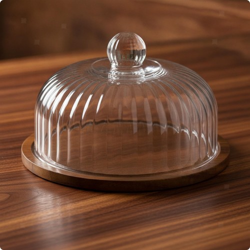 Cloche verre côtelé - en,