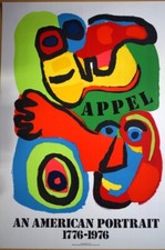 Karel APPEL ,1776-1976 .Affiche Lithographique « An American Portrait » Mourlot