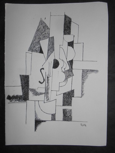 Composition cubiste violon - cubiste,