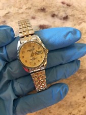 WOMEN'S SWANSON TWO-TONE/DAY-DATE WATCH JAPAN WATER RESISTANT QUARTZ