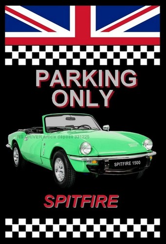 Plaque parking only triumph - plaque,