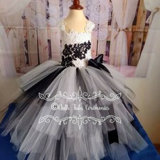 Robe Tutu Princesse Longue Noire Et Blanche Taille 3 - 4 ans