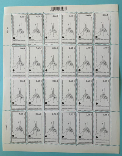 Feuille timbres taaf 2015 - 2015, yt