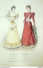 Gravure Mode illustree 1897 #