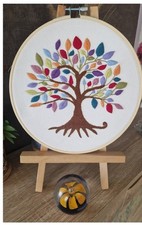 Tableau Cadre Broderie Arbre