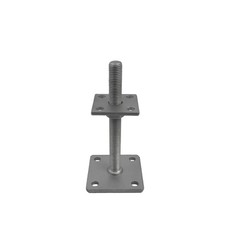 GeZu Impex Support Poteau 70x70 mm Hauteur Réglable Galvanisé à chaud Bois