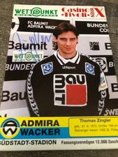 Carte )) THOMAS ZINGLER / ADMIRA WACKER 1994 / signé Signed
