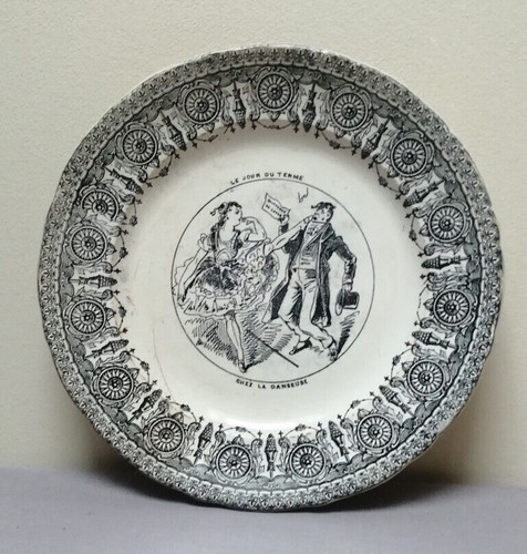 Assiette parlante vieillard - assiette,