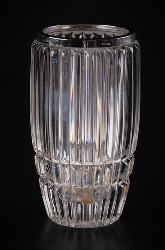 Vase cristal 800er argent - vase,