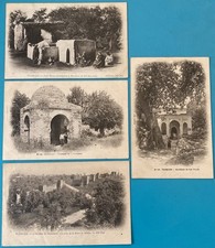 4 Cartes postales Noir Et