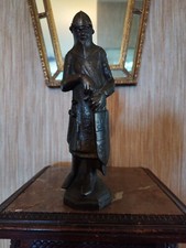 Statuette Chevalier des Croisades en Bronze Patine Brune