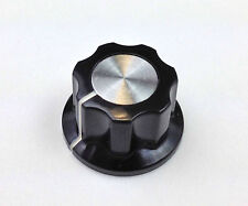 1 x BOSS STYLE EFFECT PEDAL KNOB / SMALL BLACK & ALU & RICKENBACKER KNOB 6.1  