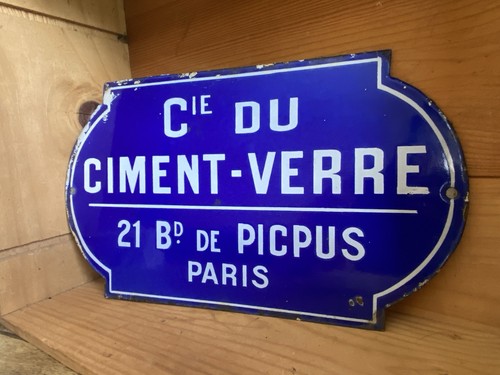 Plaque émaillée ancienne cie - émaillée,
