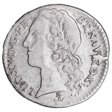 France Louis XV 1/10 Écu au bandeau - 1747 P Dijon Hoard Treasure Saint Thibaut