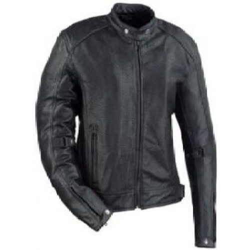 Perforated leather jacket - perforated,