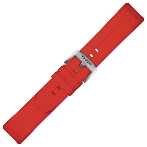 Red silicone strap tissot - silicone,