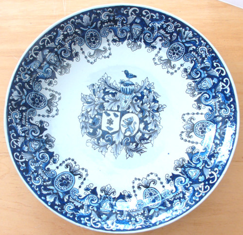 Assiette decorative bleue avec - assiette,