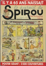 SPIROU N° 3393 N° ANNIVERSAIRE NAISSANCE DE SPIROU POSTER GEANT 2500 COUVERTURES