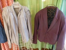 homme== T46 beau spencer-veste  habillée + grenat+veste daim offerte 