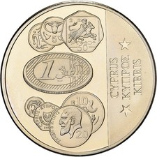 Chypre, Médaille, L'Europe, Chypre, Cuivre-Nickel, UNZ