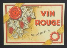 Ancienne étiquette Vin rouge