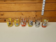 Lot 6 verres à moutarde AMORA TINTIN LUCKY LUKE vintage 1972-1996