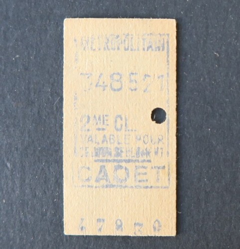 Ancien ticket paris métro - paris,