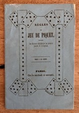Rare fascicule "Règles du jeu
