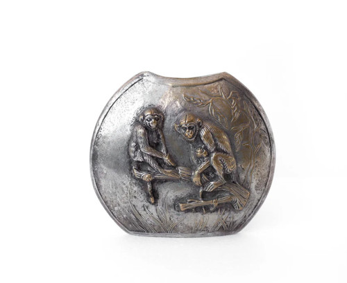 Vase bronze plat oriental